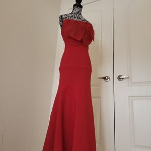 Red strappy dress dress